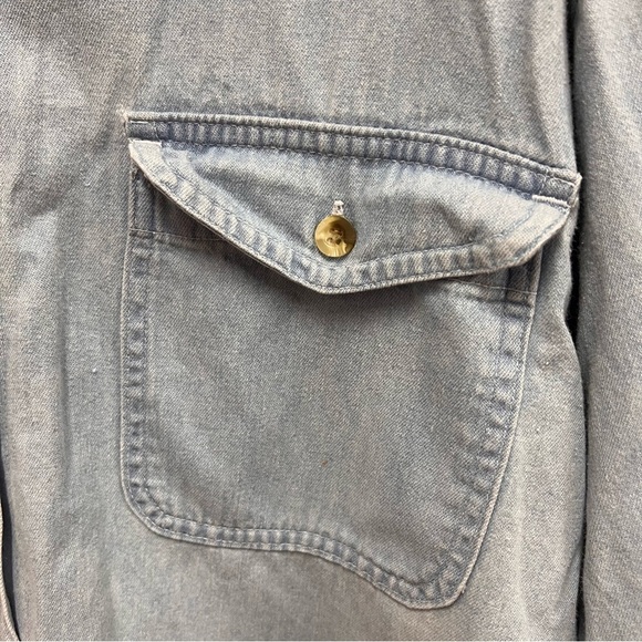 Mystic Blues Vintage 90s Chambray Denim Button Down Shirt size 18 - Picture 3 of 10